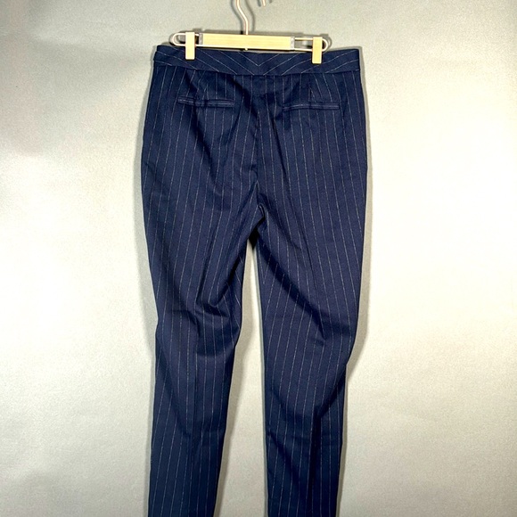 Halogen women’s dress pants, blue with fine pinstripes, size 4, like new - Picture 2 of 6
